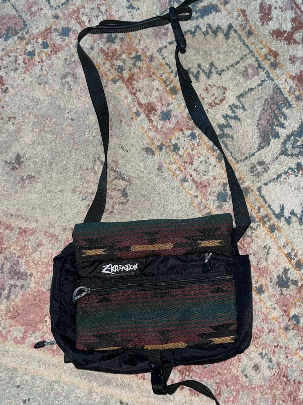 Z-Kreation vintage Aztec print messenger Bag - Men/ women